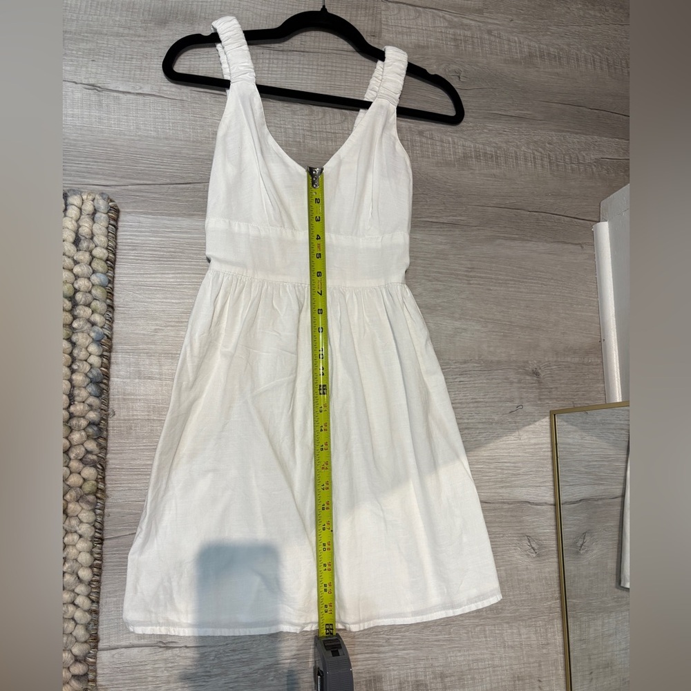 Abercrombie & Fitch White Linen Mini Dress - XS - Picture 5 of 7